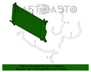 Radiatorul de răcire a invertorului Toyota Highlander 08-10 hibrid