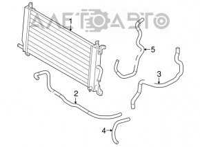 Radiatorul de răcire a invertorului Toyota Highlander 08-10 hibrid