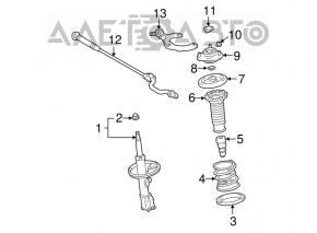 Suportul frontal dreapta Toyota Prius 2004-2009