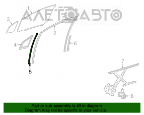 Направляющая стекла двери передней левой Toyota Prius 50 16-