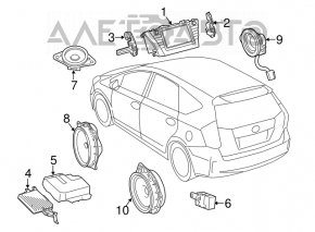 Difuzor ușă față dreapta Toyota Prius V 12-17 JBL