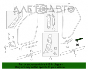 Накладка порога внешняя задняя левая Toyota Rav4 06-12