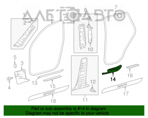 Capacul pragului din spate dreapta pentru Toyota Rav4 06-12