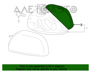 Зеркальный элемент правый Toyota Rav4 06-12