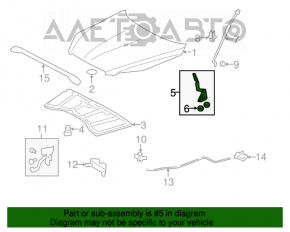 Петля капота правая Toyota Rav4 06-12