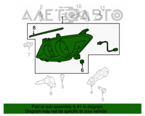 Far dreapta față Toyota Rav4 06-12, gol, HALOGEN