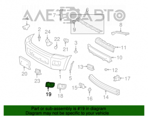 Решетка бампера левая Toyota Sequoia 08-16 под птф