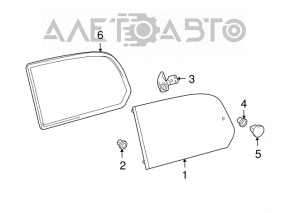 Garnitură geam spate stânga Lexus GX470 03-09 nou original OEM