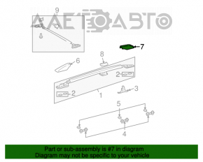 Capacul balustradelor din spate dreapta pentru Lexus GX470 03-09