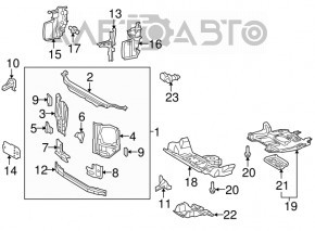 Suport TV lateral jos stânga Lexus GX470 03-09 nou original OEM