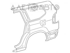 Aripa spate stânga Lexus GX470 03-09.