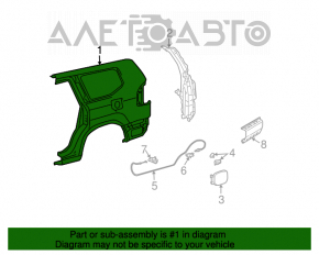 Aripa spate stânga Lexus GX470 03-09.