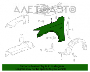 Aripa dreapta fata pentru Lexus IS250 IS350 06-13