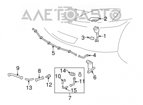 Трубка омывателя фары с крышечкой Lexus IS250 IS300 IS350 06-13