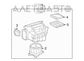 Motorul ventilatorului de încălzire pentru Lexus LS460 LS600h 07-12, nou, original OEM.