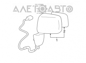 Зеркальный элемент правый Lexus RX300 98-03