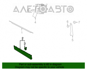 Capac usa spate dreapta inferioara Lincoln MKC 15- cu crom, zgarieturi