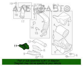 Conductă de aer Ford Escape MK3 13-19 2.0T - filtru de aer