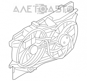 Difuzorul capacului radiatorului asamblat Lincoln MKX 16-