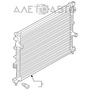 Радиатор охлаждения вода Ford Edge 15-18 3.5 без доп охл SIGNEDA