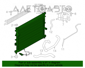 Radiator de răcire apă Lincoln MKX 16- 3.7