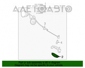 Iluminarea numărului de înmatriculare de pe bara din spate a Mazda3 03-08, nou, original OEM.