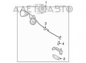 Iluminarea numărului de pe bara spate a Mazda3 03-08, nou OEM original.