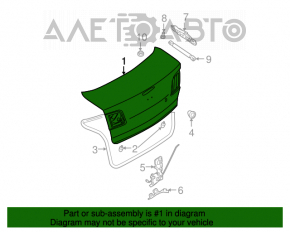 Крышка багажника Mazda3 03-08