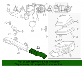 Conductă de aer către filtrul de aer Mazda3 MPS 09-13