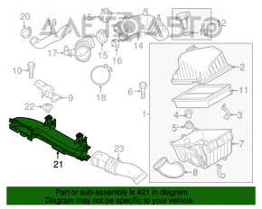 Воздухозаборник Mazda3 MPS 09-13