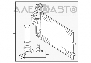 Radiatorul condensatorului de aer condiționat Mazda3 MPS 09-13