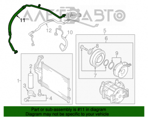 Furtunul de aer condiționat este lung, pentru Mazda3 MPS 09-13