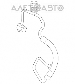 Трубка кондиционера железо, тонкая, короткая Mazda3 MPS 09-13