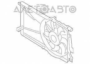 Difuzorul capacului radiatorului cu ventilator Mazda3 MPS 09-13 nou aftermarket