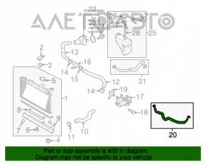 Teava de racire superioara Mazda3 MPS 09-13