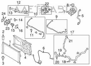 Radiator de răcire apă Mazda3 MPS 09-13