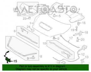 Замок капота Mazda3 MPS 09-13