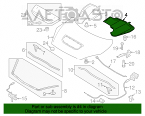 Izolația capotei stânga Mazda3 MPS 09-13