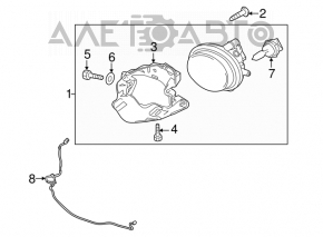 Противотуманная фара птф правая Mazda3 MPS 09-13 песок, слом креп