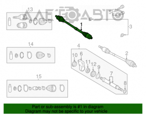 Ax cu roți față dreapta pentru Mazda3 MPS 09-13