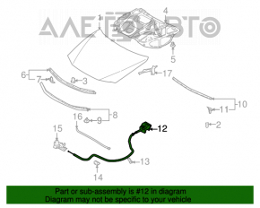 Cablu de blocare a capotei Mazda6 03-08