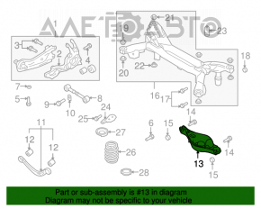 Maneta transversală sub arc spate stânga Mazda6 09-13