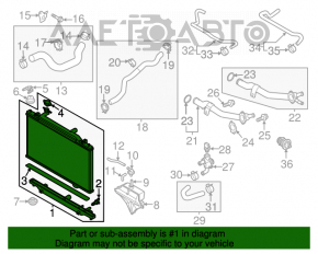 Radiator de răcire apă Mazda 6 13-21 2.0 2.5