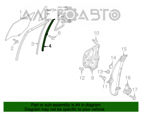 Geam ghidaj ușă spate stânga Mazda CX-5 13-16