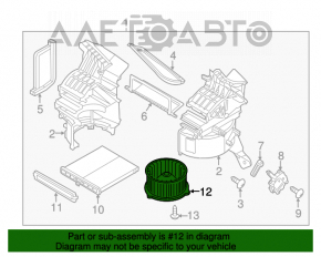 Motorul ventilatorului de încălzire Mazda CX-5 13-16