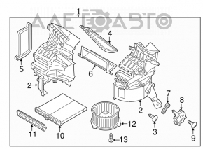 Motorul ventilatorului de încălzire Mazda CX-5 13-16