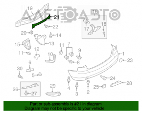 Absorbantul de impact al bara spate pentru Mazda CX-7 06-09