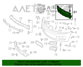 Grila inferioară a bara de protecție față Mazda CX-7 06-09