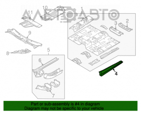 Порог правый Mazda CX-7 06-09