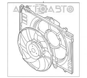 Difuzorul carcasei radiatorului asamblat Mazda CX-9 16-